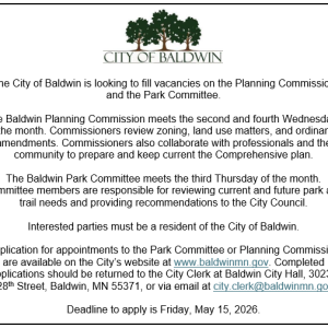 Open Positions on the Planning Commission and Park Committee